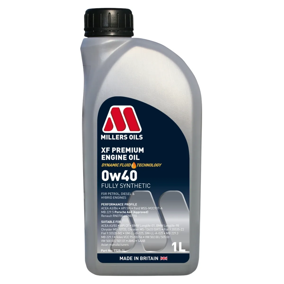 Millers Oils XF Premium 0W-40 1L