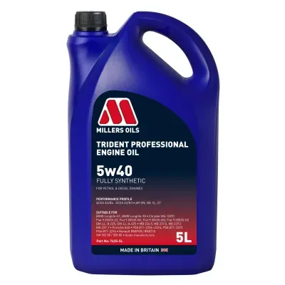 Millers Oils Trident Professional 5W-40 5L