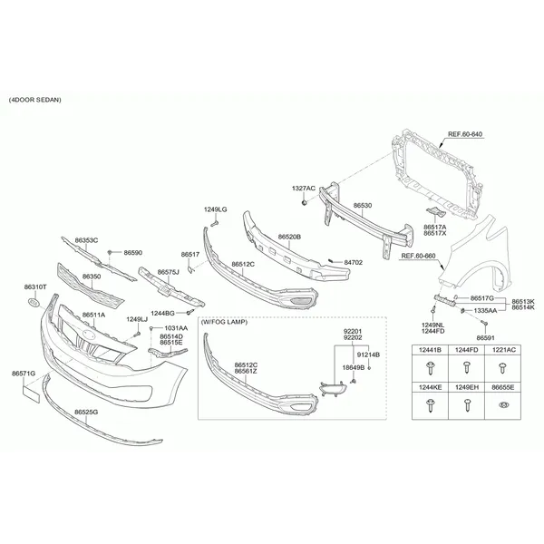 бампер передний