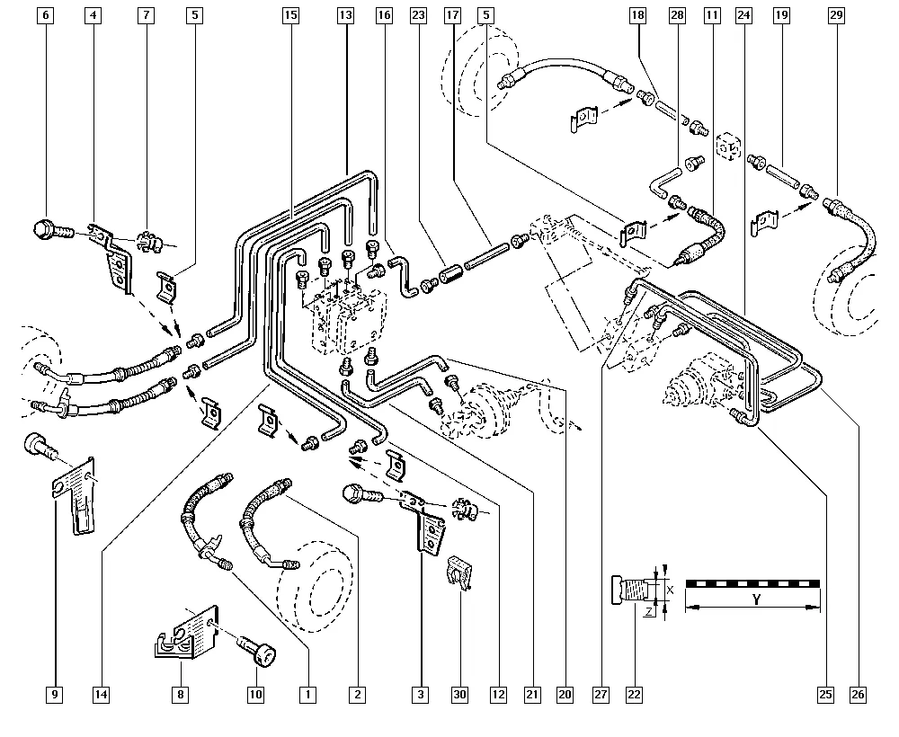 Трубопроводы тормозной системы