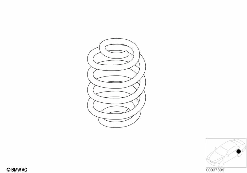Бочкообразная пружина задняя
