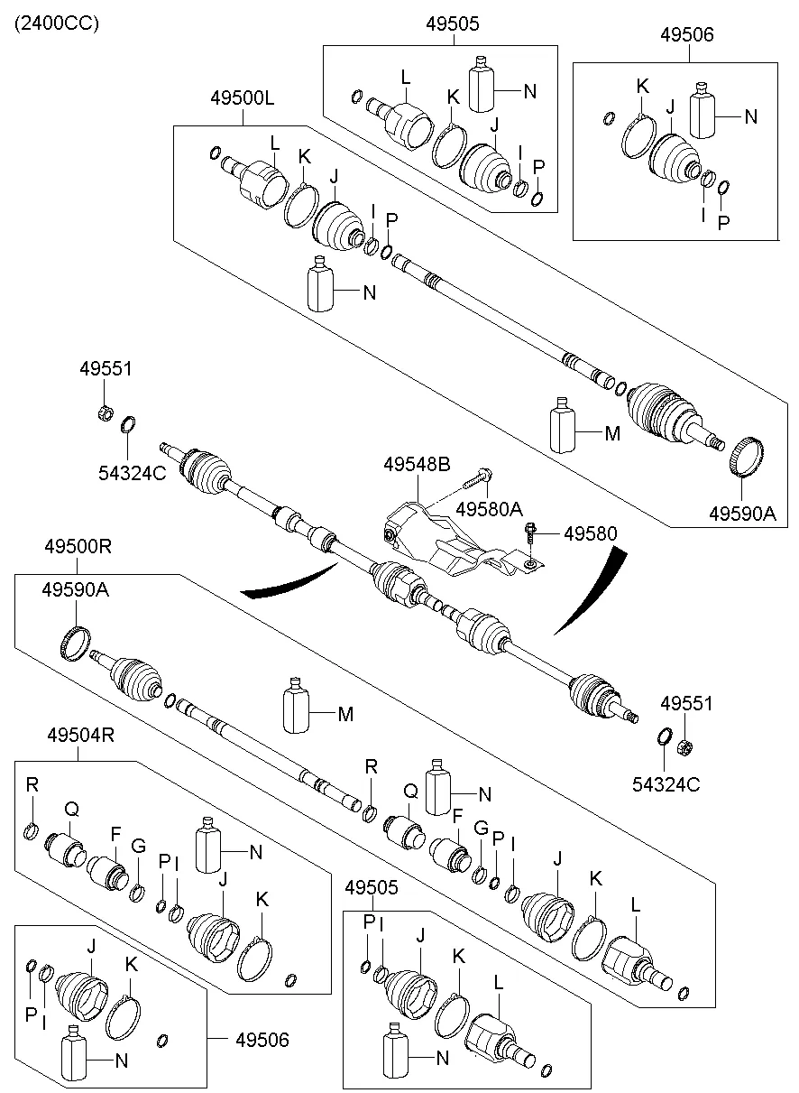 DRIVE SHAFT (FRONT); 3