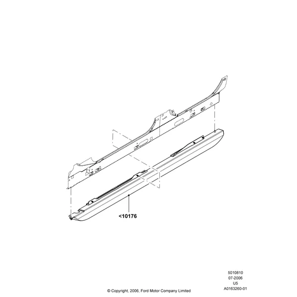 10XA - Body Mouldings, Accessory, Frame Rail Hider; 19/JUL/2005-16/DEC/2010