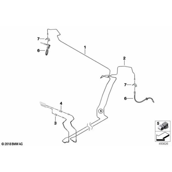 Трубопровод тормозного привода Зд