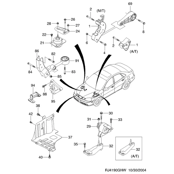 ОПОРА ДВИГАТЕЛЯ (4190)