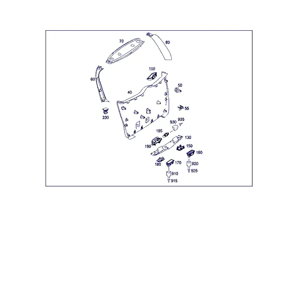 НАВЕСНЫЕ ДЕТАЛИ ДВЕРИ БАГАЖН.ОТДЕЛЕНИЯ, ОКНО БАГАЖНОГО ОТДЕЛЕНИЯ