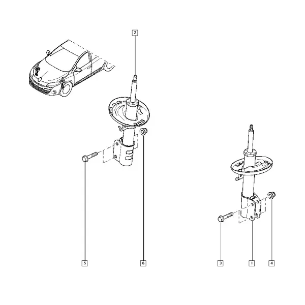 Комплект передних амортизаторов