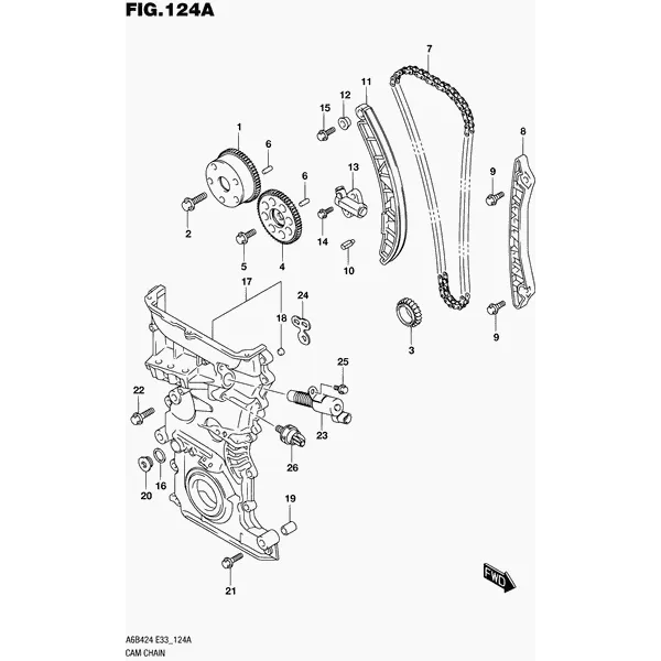 124A - ЦЕПЬ ГРМ
