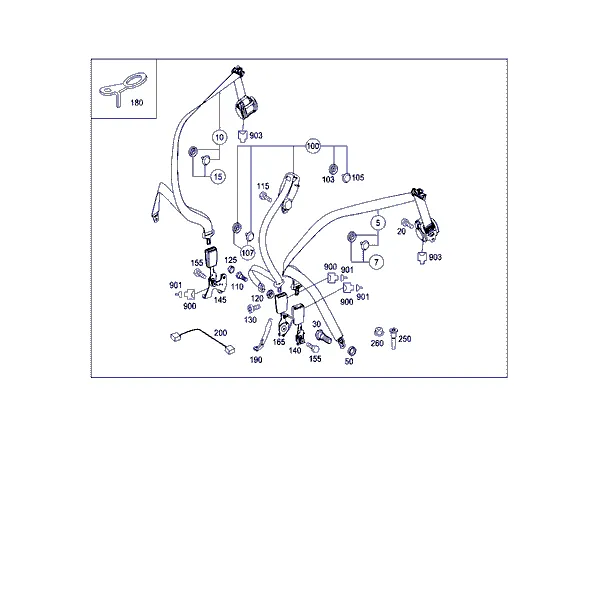 РЕМЕНЬ БЕЗОПАСНОСТИ ЗАДНЕГО СИДЕНЬЯ