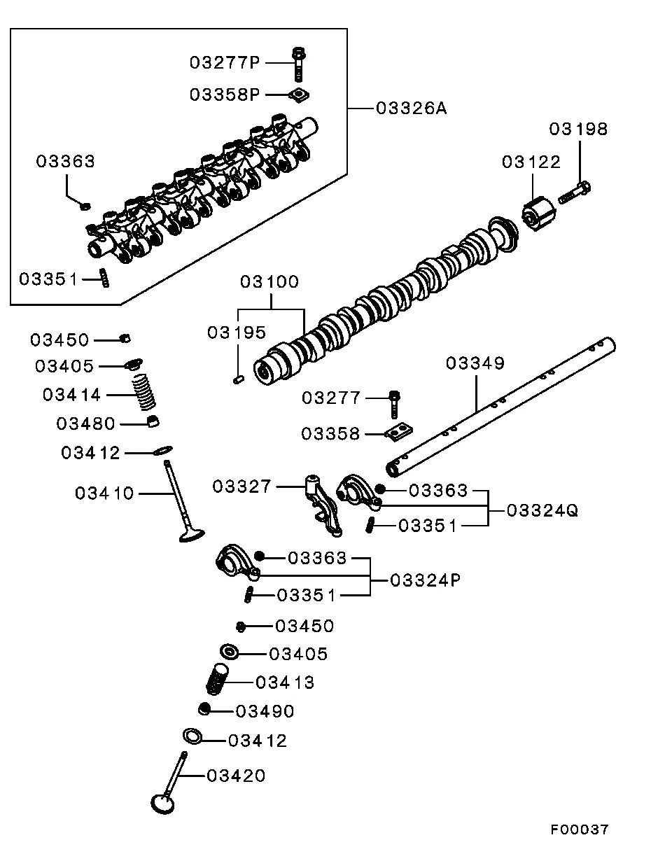 ДВИГАТЕЛЬ - РАСПРЕД. ВАЛЫ И КЛАПАНА