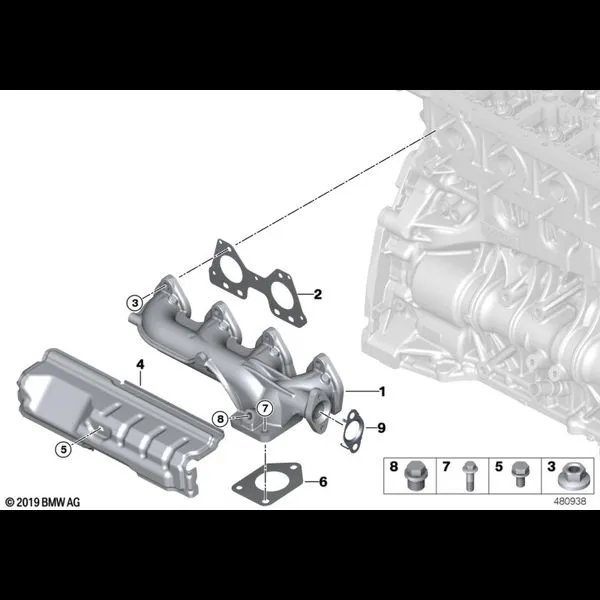 Выпускной коллектор-рециркуляция ОГ