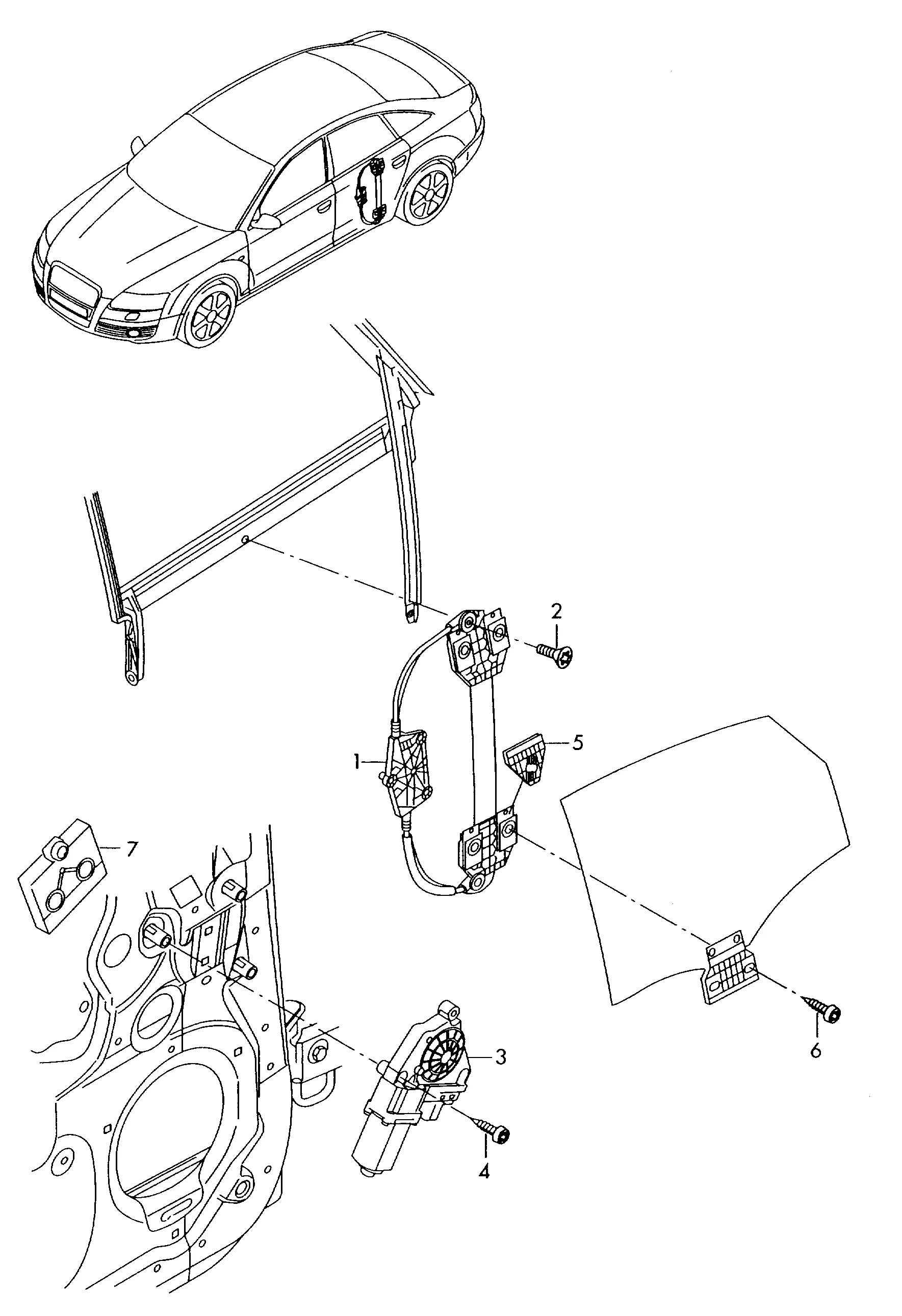 Стеклоподъёмник Эл.двигатель стеклоподъёмника БУ двери