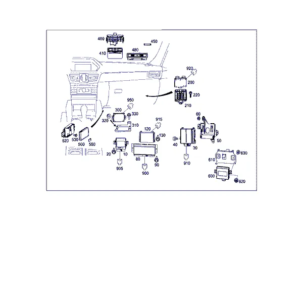 КОММУТ.ОТСЕК В ПРОСТР. ДЛЯ НОГ ПЕР.ПАСС.