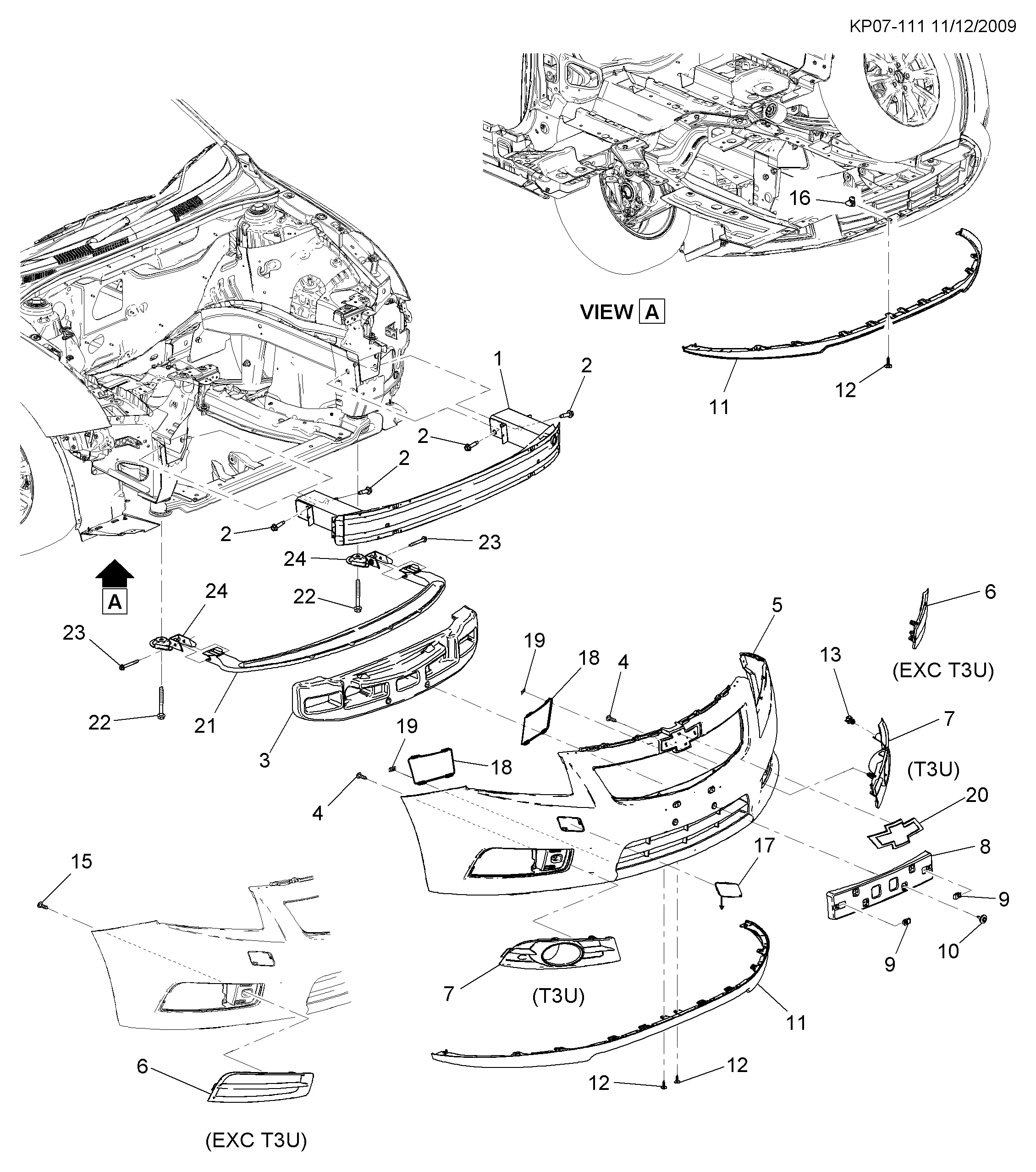 БАМПЕР/ПЕРЕДНИЙ (ЗА ИСКЛЮЧЕНИЕМ СПОРТИВНОГО BVG)