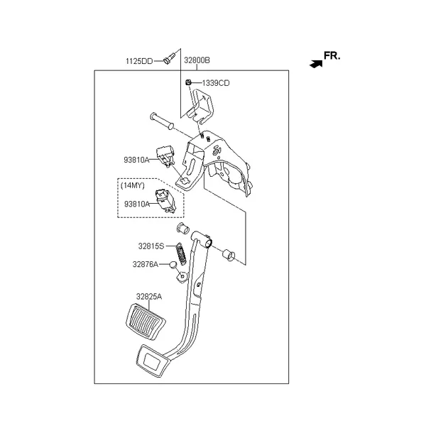 педаль тормоза и сцепления
