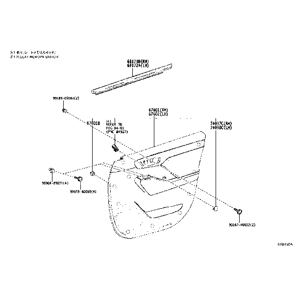 FRONT DOOR PANEL & GLASS