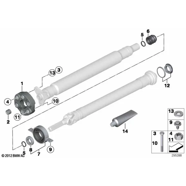 Эласт.муфта/промеж.опора/заклад.гайка