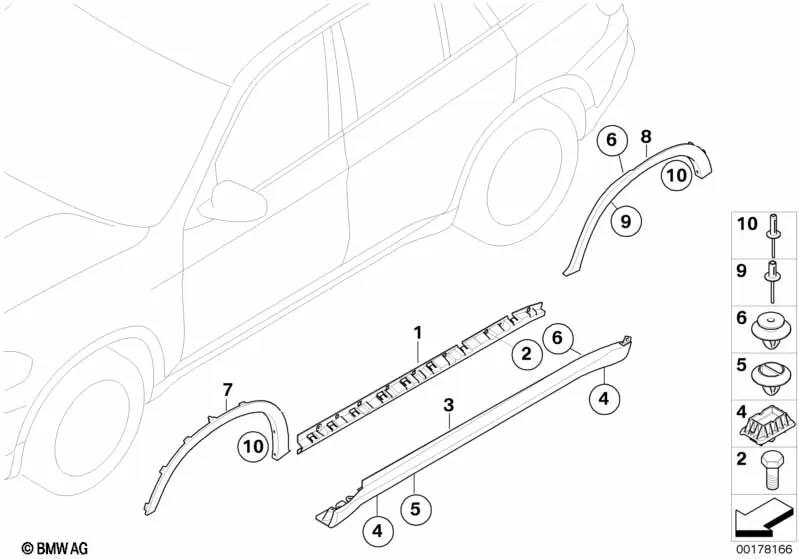 Накладка порог / арка колеса