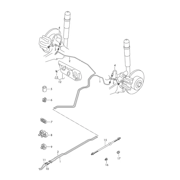 Тормозная трубка Тормозной шланг