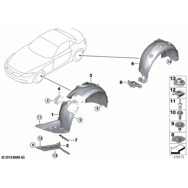 Защитный кожух колесной ниши