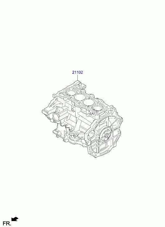 Короткоходный двигатель в сборе