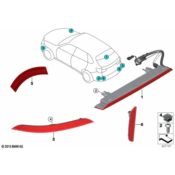 Третий фонарь стоп-сигнала/отражатель