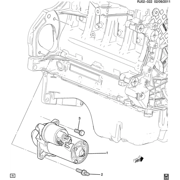 STARTER MOTOR MOUNTING (LUJ/1.4C)