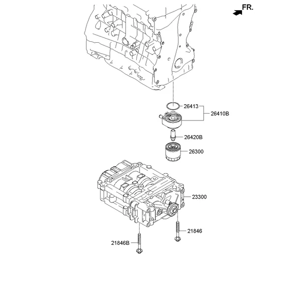 FRONT CASE & OIL FILTER
