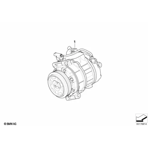 Компрессор кондиционера с электромагнитной муфтой