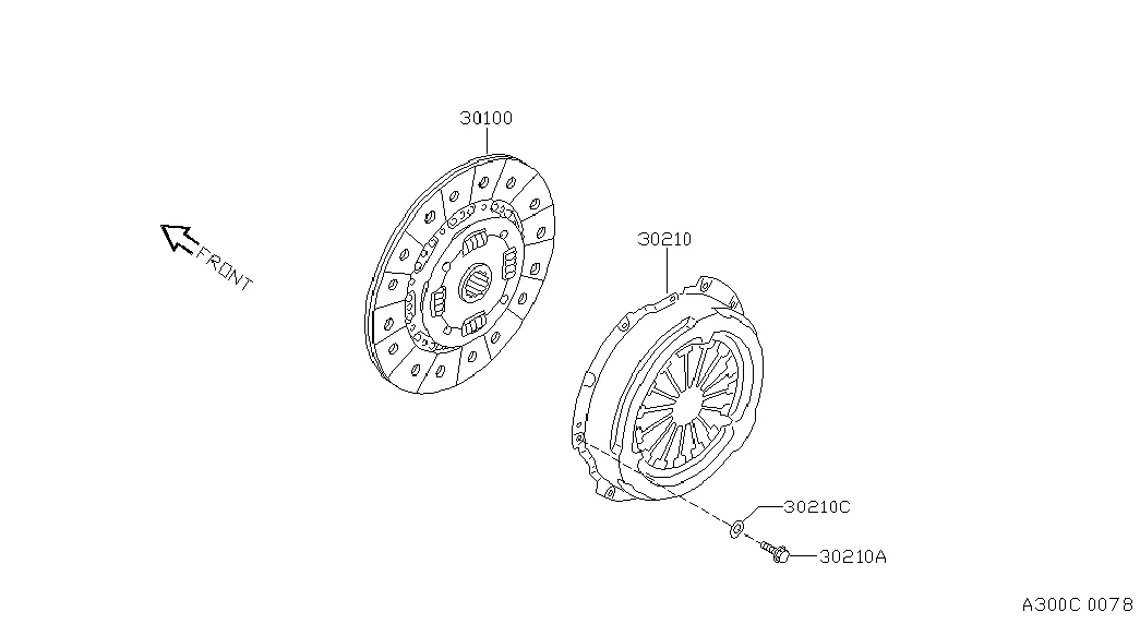 Кожух сцепления с диском и механизмом выключения