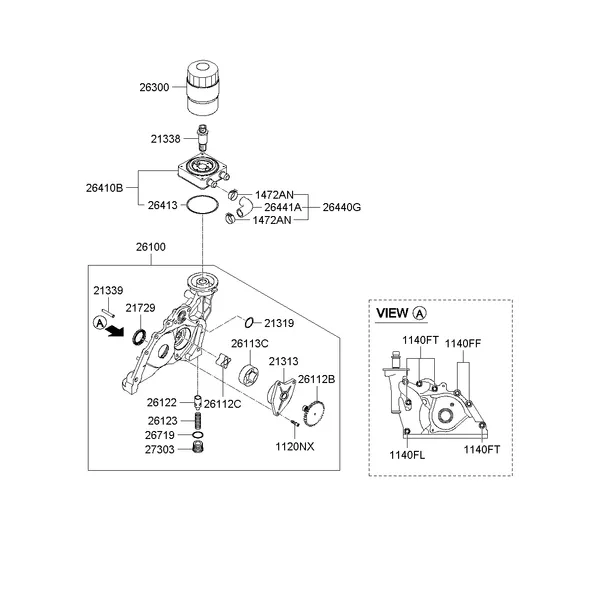 FRONT CASE & OIL FILTER