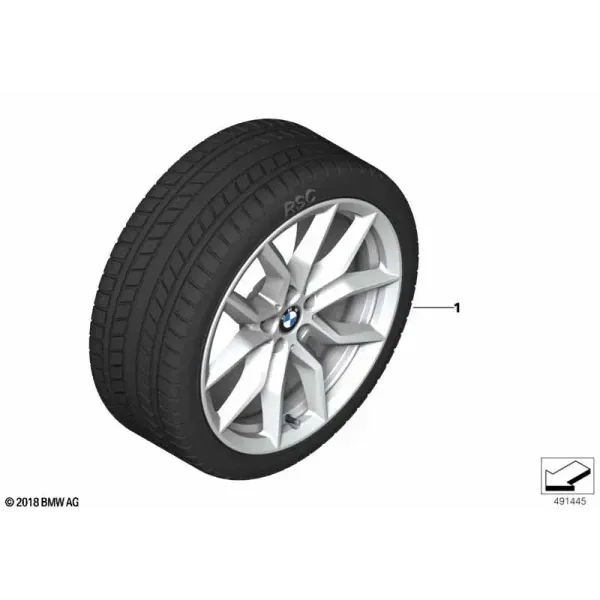 Зимнее колесо в сборе, диск 734 19"