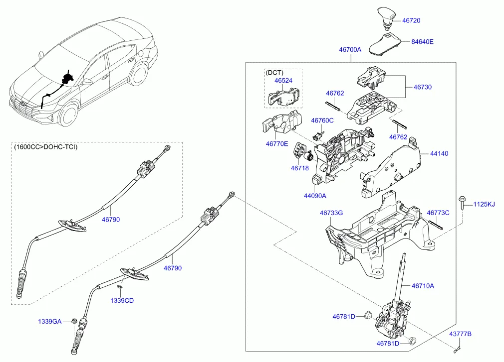 SHIFT LEVER CONTROL (ATM)