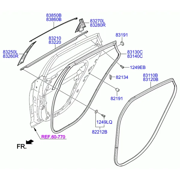 молдинг задней двери