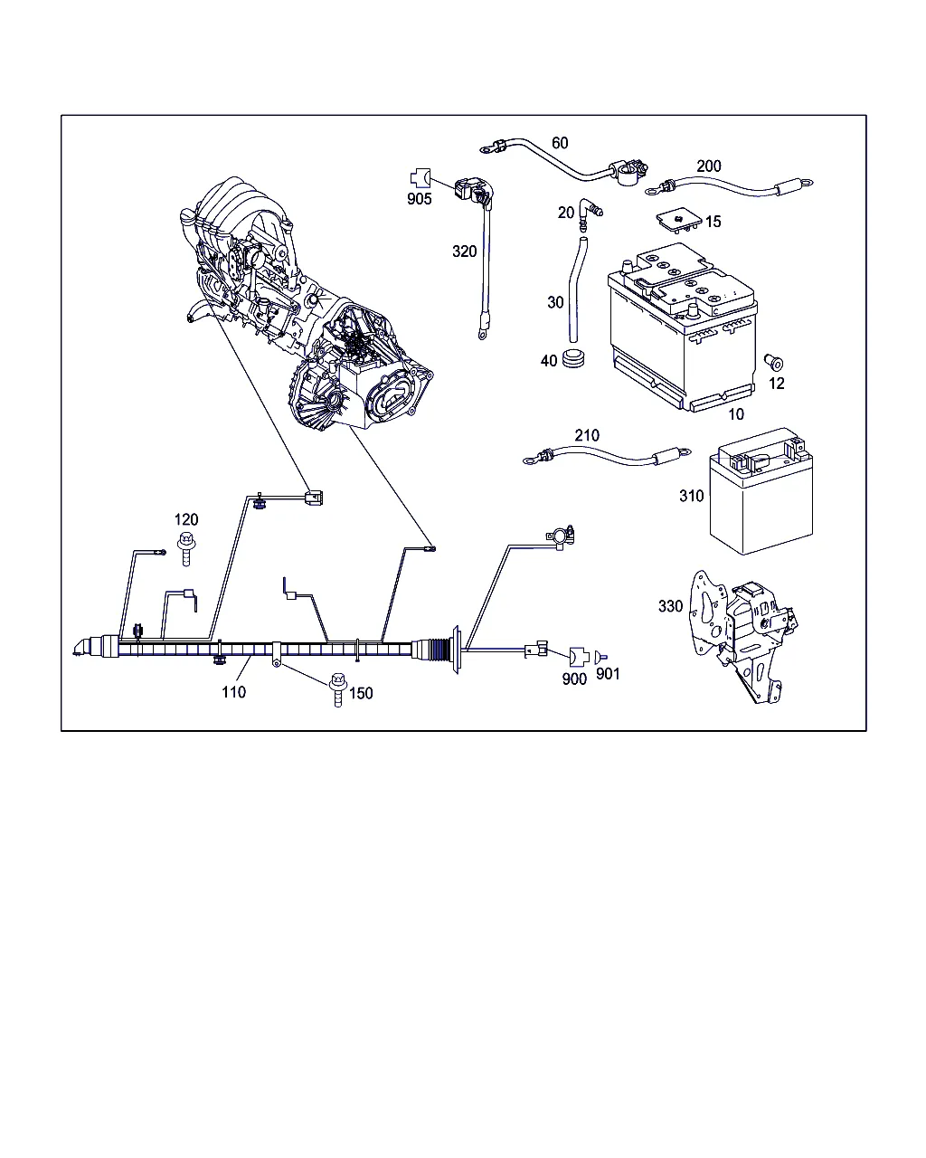 ПРОВОД АКБ, СТАРТЕРА И ГЕНЕРАТОРА