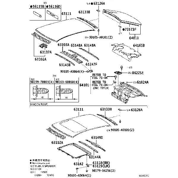 ROOF PANEL & BACK WINDOW GLASS
