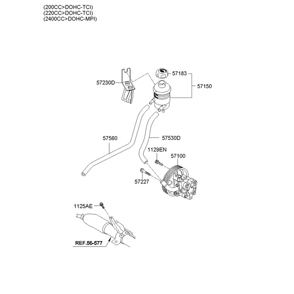 POWER STEERING OIL PUMP; 1