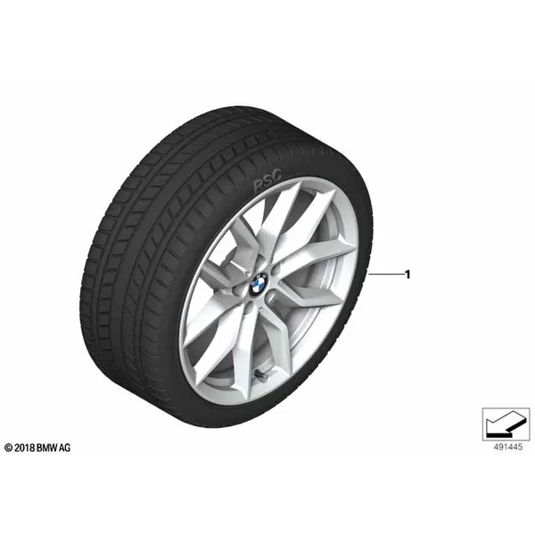 Колесо в сб.зим.V-образн.сп.734 - 19"