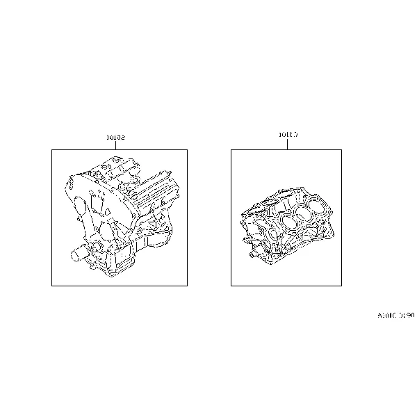 Короткий блок двигателя без вспомогательных агрегатов