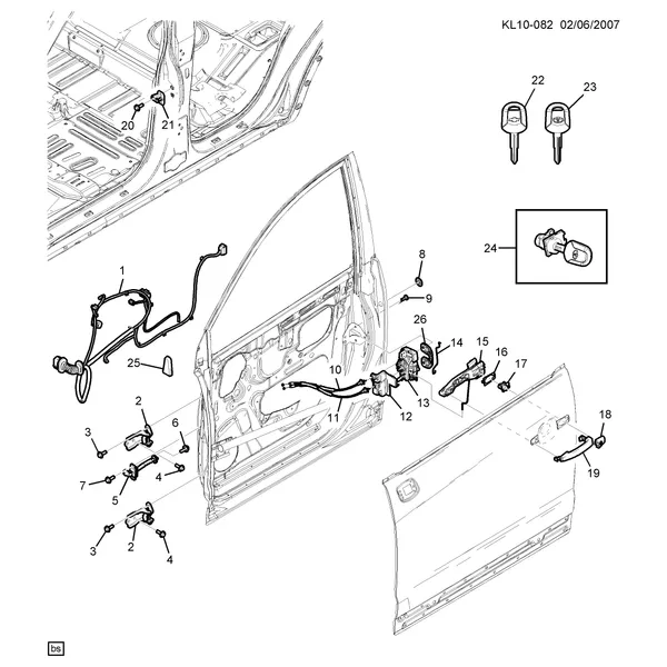 ЗАМОК И ФУРНИТУРА ДВЕРИ / ПЕРЕДНЯЯ