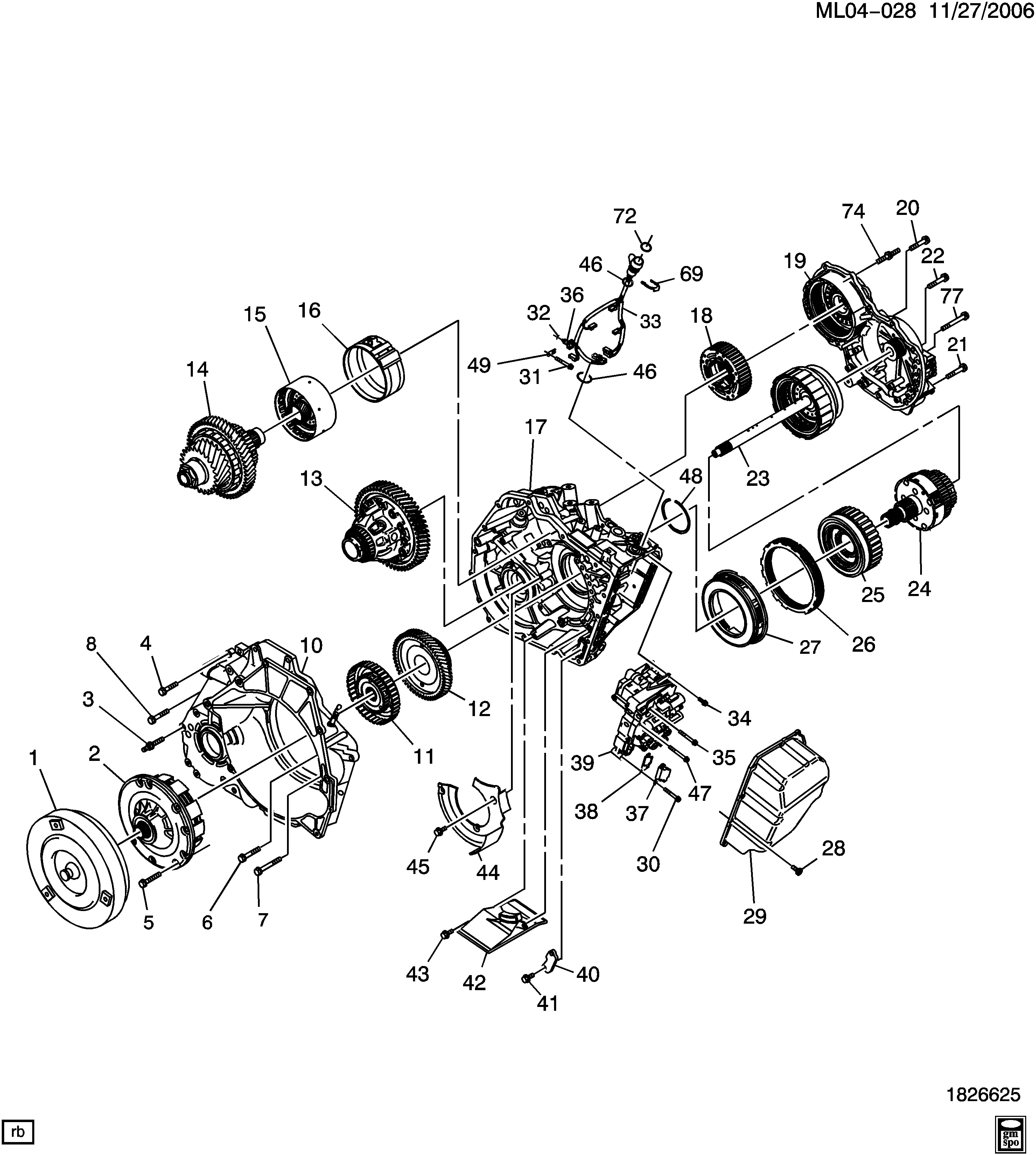 AUTOMATIC TRANSMISSION PART 1 CASE & RELATED PARTS(M09,M45)