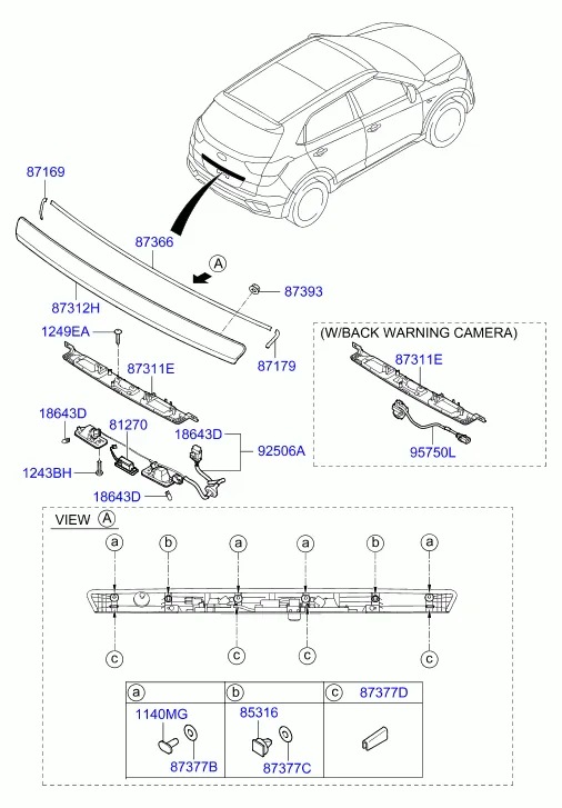 молдинг задней панели