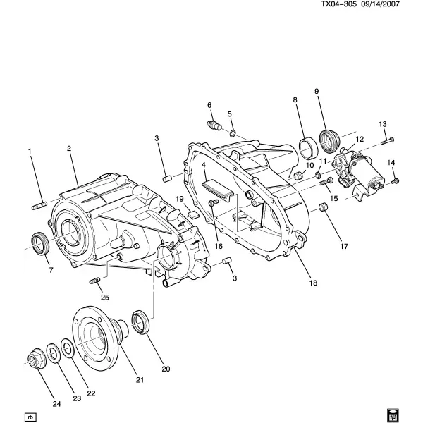 Корпус раздаточной коробки Borg Warner
