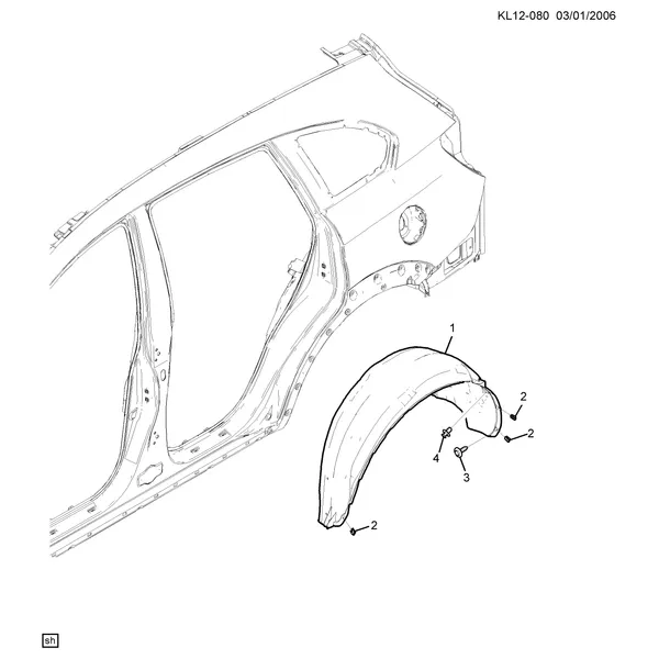 ОБЛИЦОВКА КОЛЕСНОЙ АРКИ ЗАДНИЙ