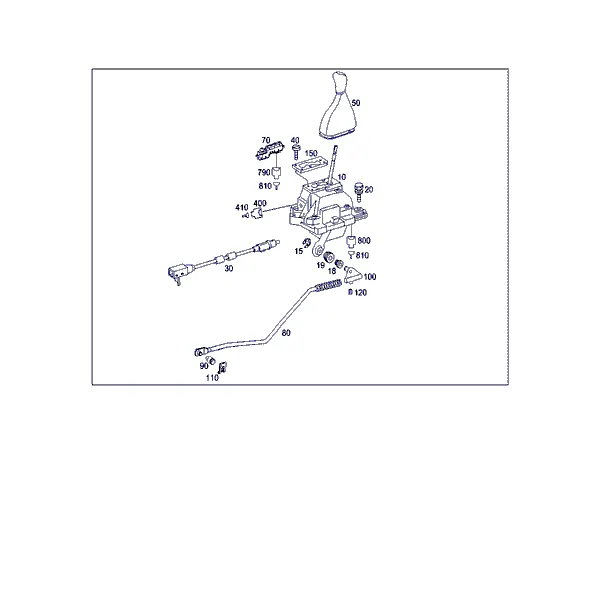 МЕХАНИЗМ СЕЛЕКТОРА АКП НА ЦЕНТР. КОНСОЛИ