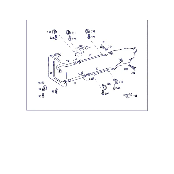 НАВЕС. ДЕТ. КП, МАСЛОЗАЛ.ТРУБКА E-КЛАСС SSE