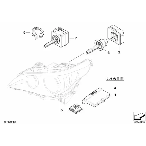 Электронные компоненты ксеноновых фар