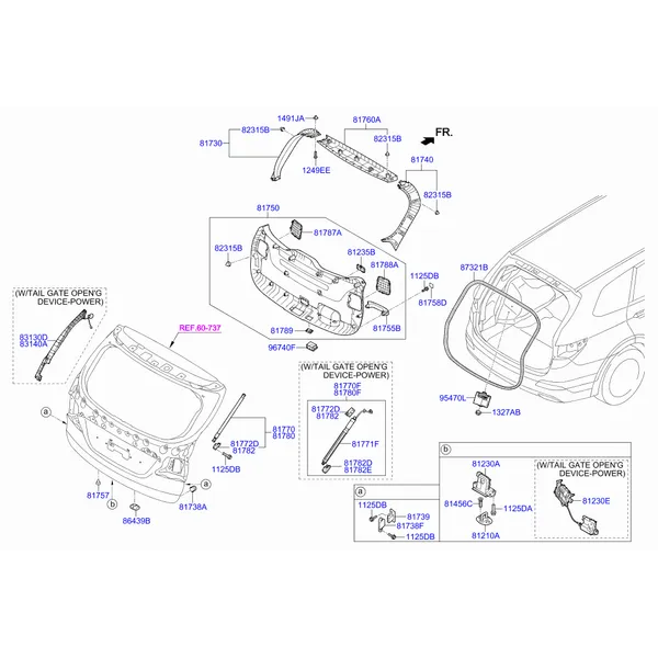 отделка двери багажника
