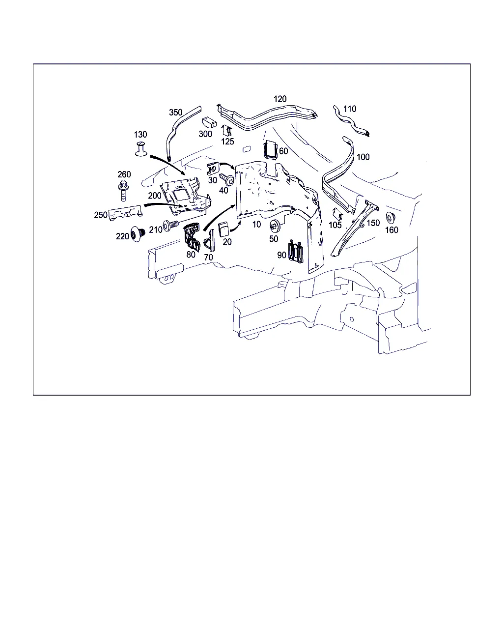 ПЕРЕГОРОДКА МОТОРНОГО ОТСЕКА, НАВЕСНЫЕ ДЕТАЛИ МОДУЛЬНОГО БРЫЗГОВИКА