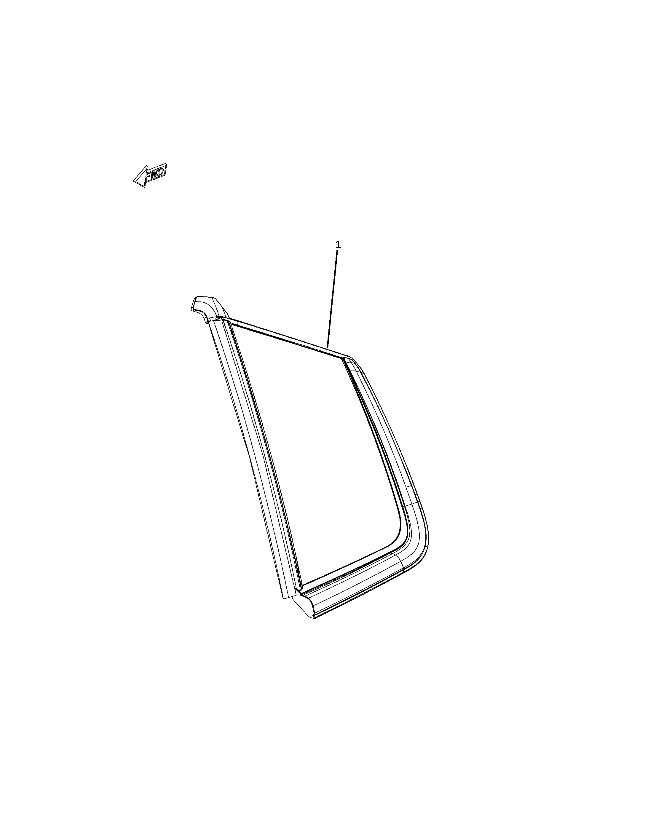 Боковое неподвижное стекло